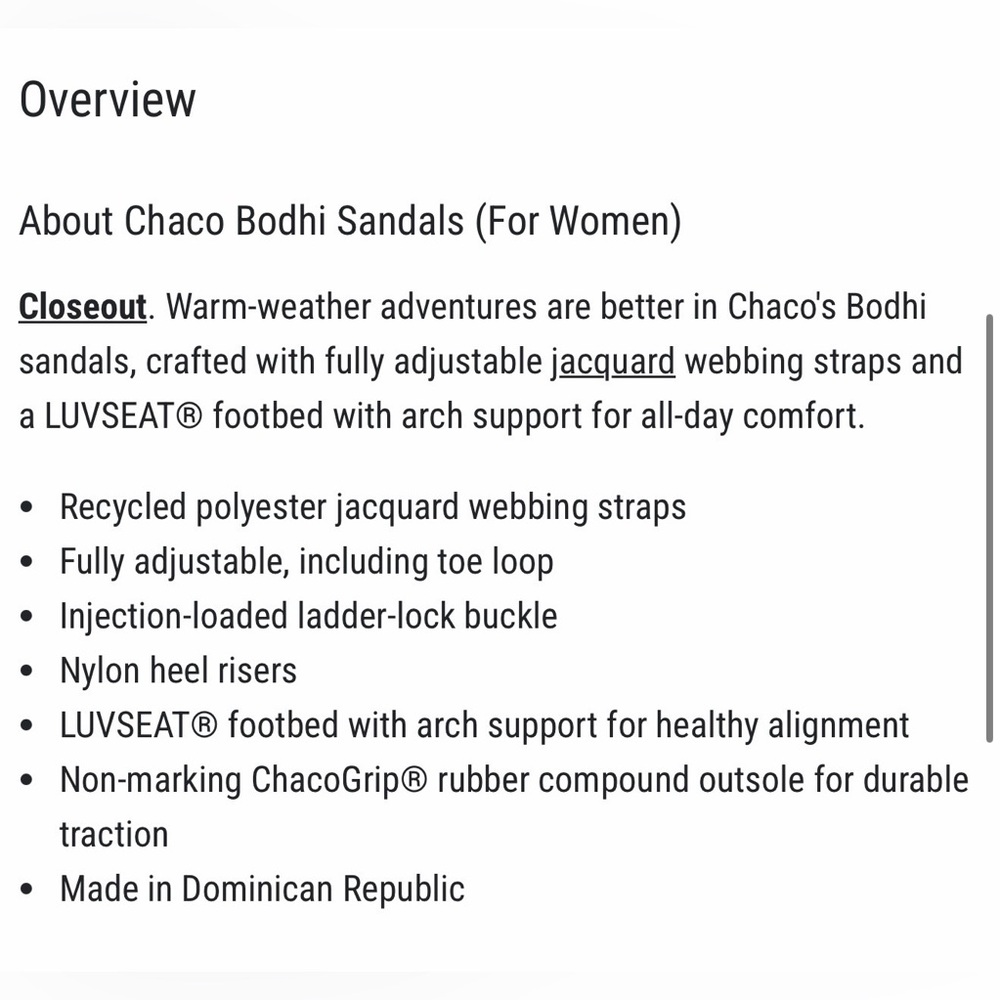 Chaco BODHI Sandals in the color âBelt Blueâ
New in box - Picture 4 of 14